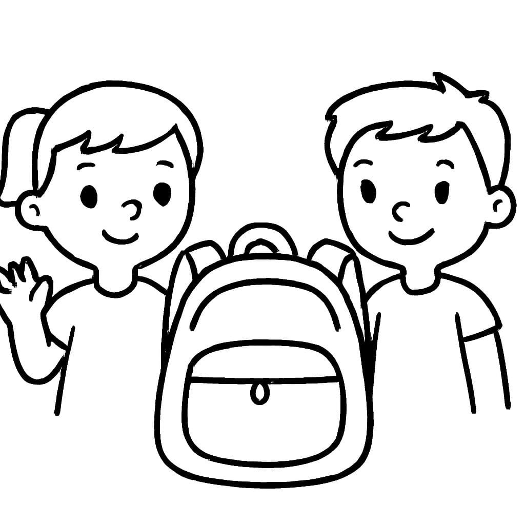 Nakreslete Batoh omalovánka