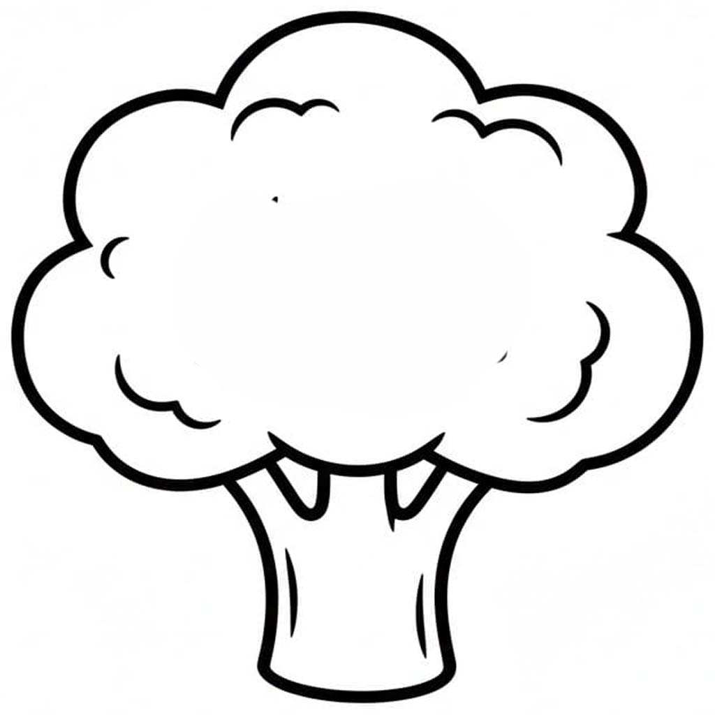 Nakreslete Brokolice prostý tisknutelné omalovánka