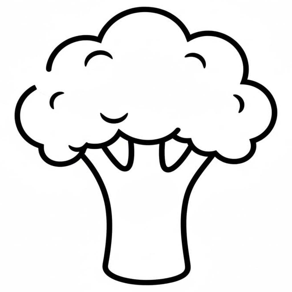 Nakreslete Brokolice snadný omalovánka