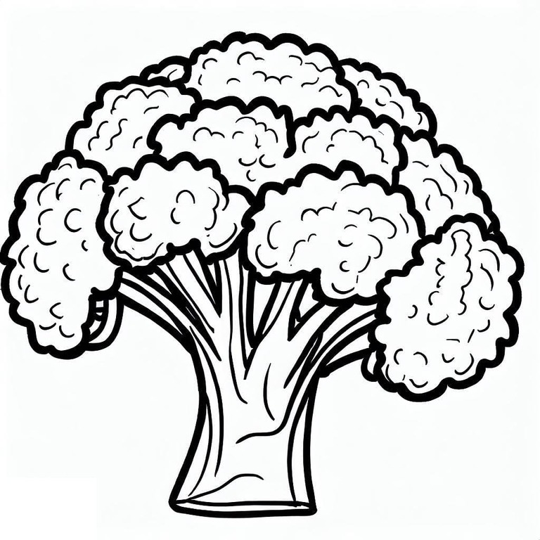 Nakreslete Brokolice tisknutelné omalovánka