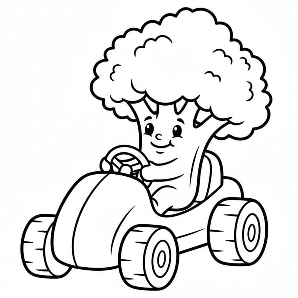 Nakreslete Brokolice zdarma prostý omalovánka