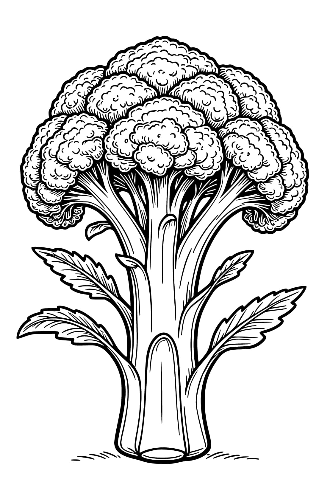 Nakreslete Brokolice zdarma základní omalovánka