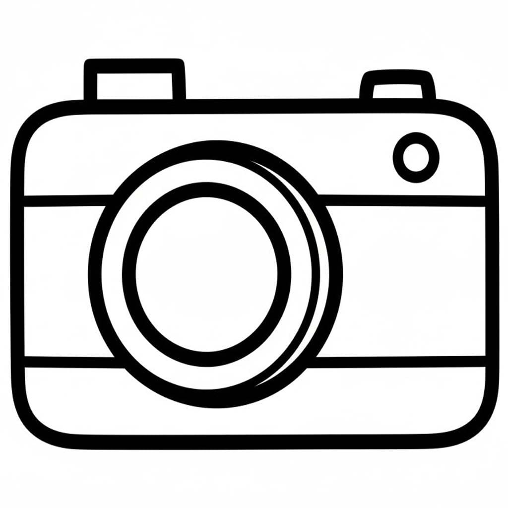 Nakreslete Fotoaparát k vytisknutí zdarma omalovánka