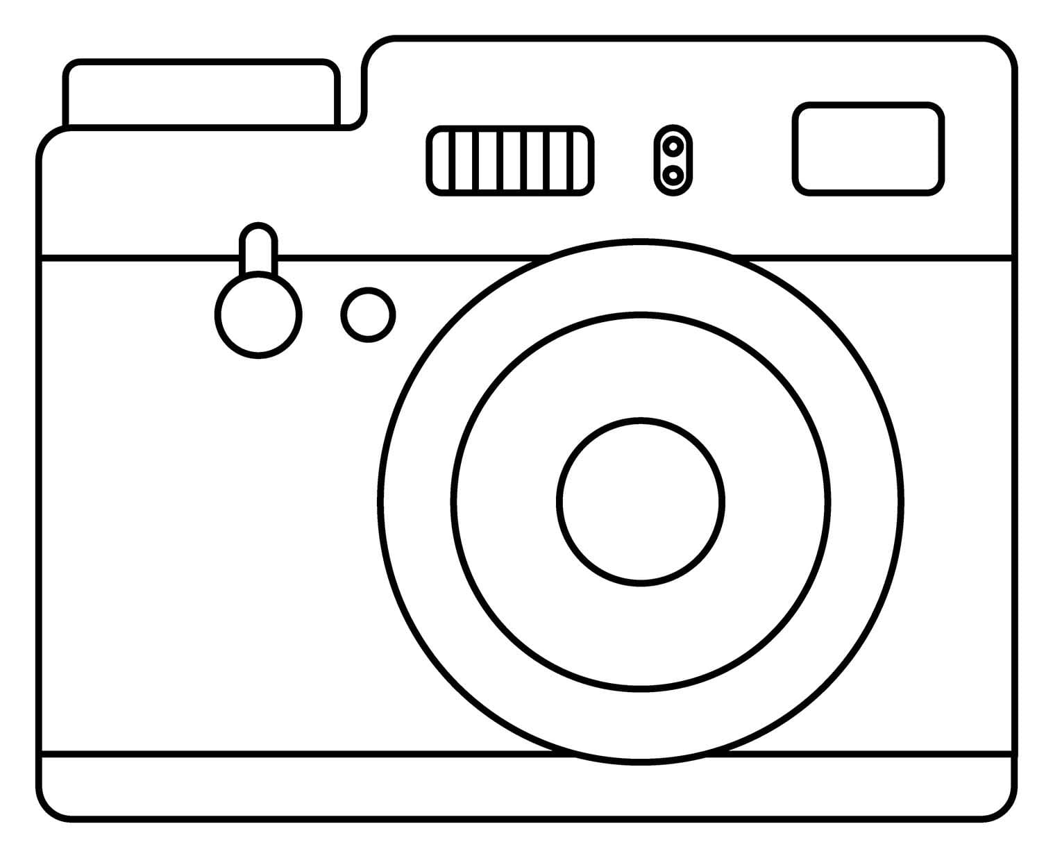 Nakreslete Fotoaparát pro děti omalovánka