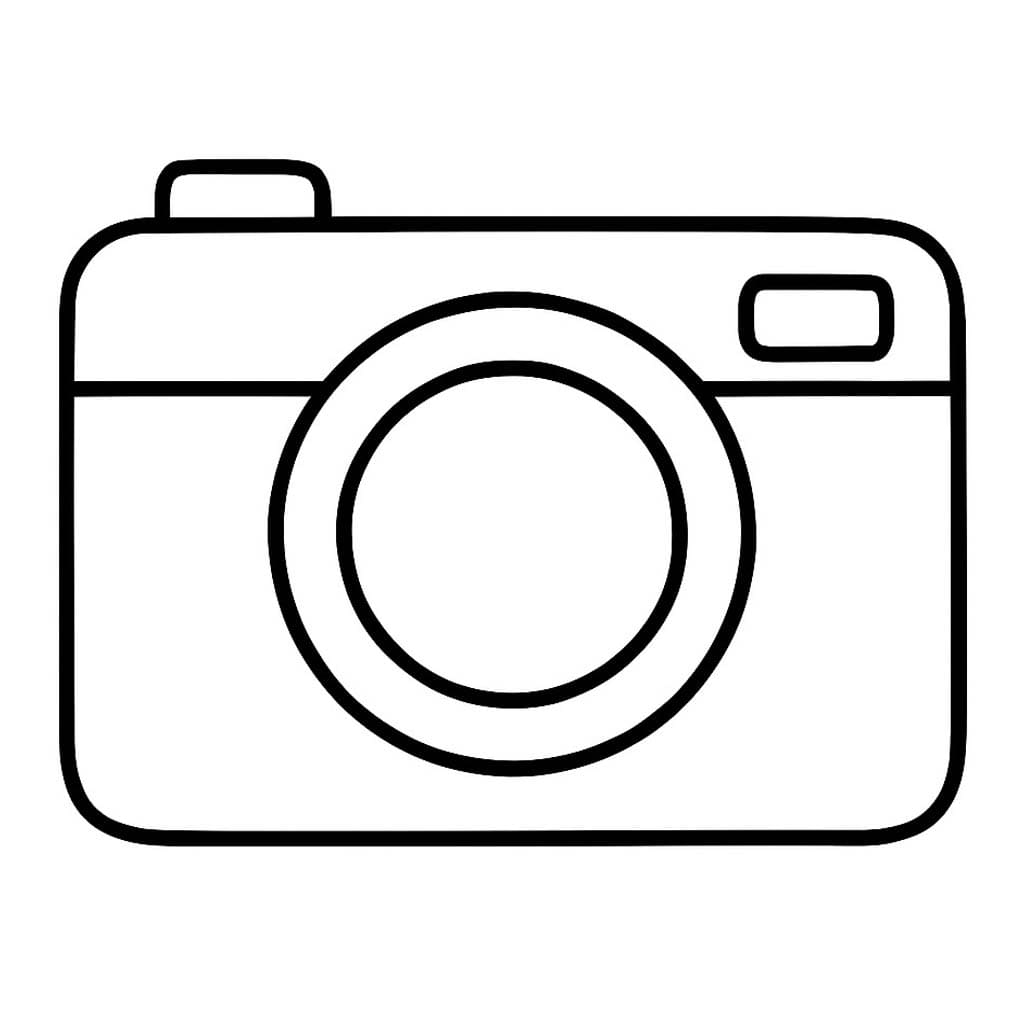 Nakreslete Fotoaparát prostý omalovánka