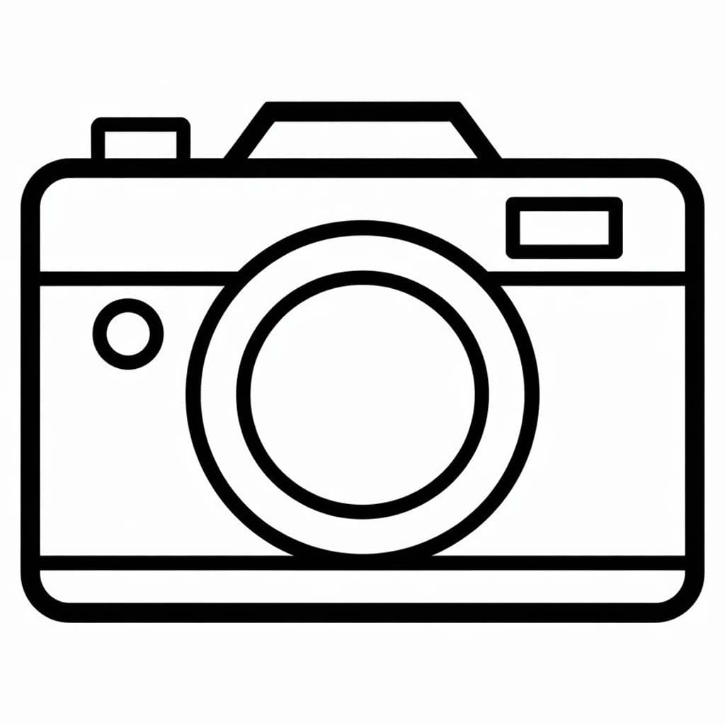 Nakreslete Fotoaparát snadný omalovánka