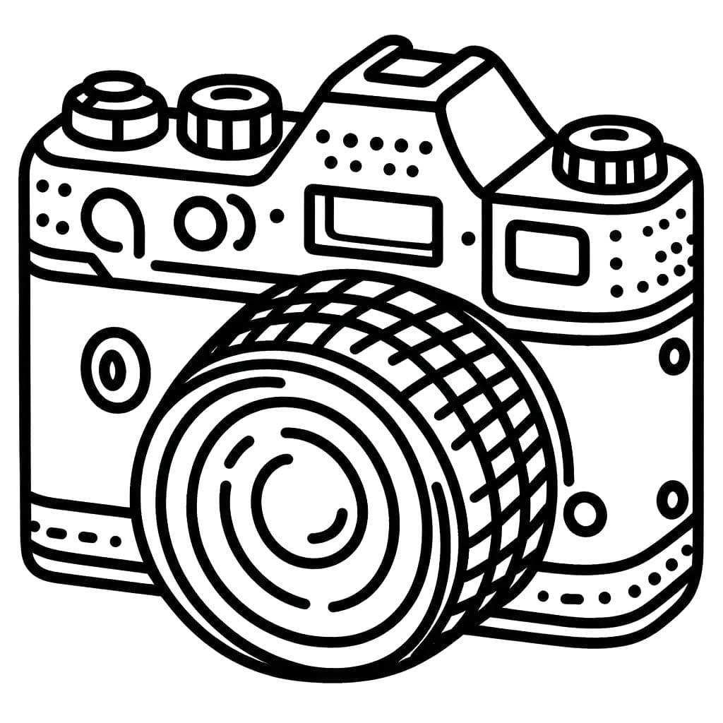 Nakreslete Fotoaparát základní omalovánka