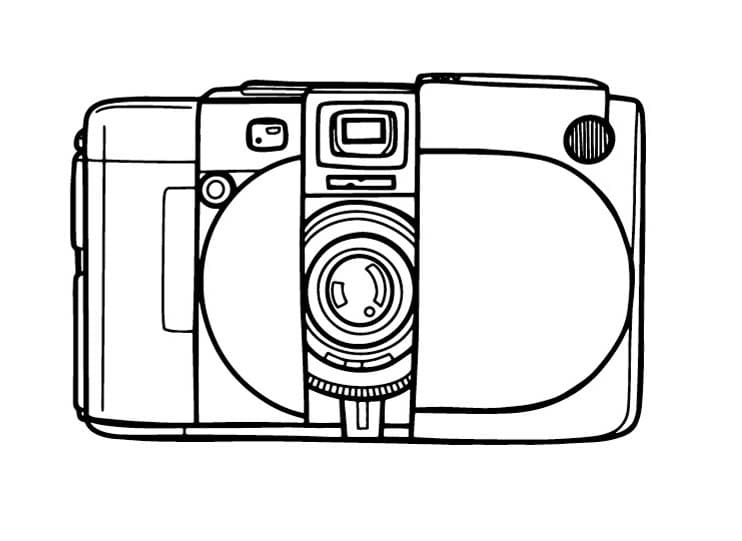 Nakreslete Fotoaparát zdarma prostý omalovánka