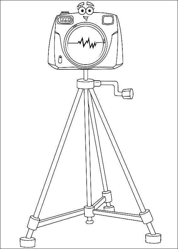 Nakreslete Fotoaparát zdarma základní tisknutelné omalovánka