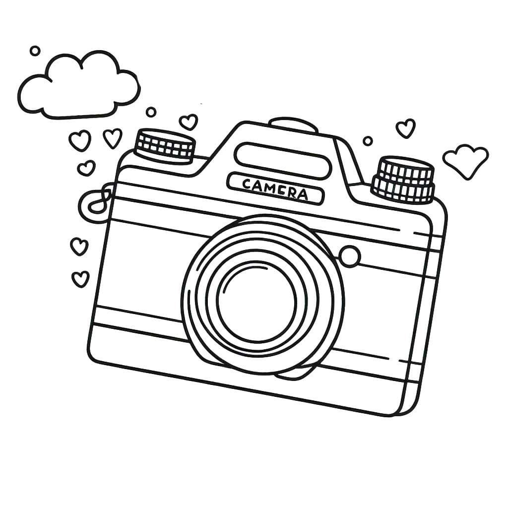 Nakreslete Fotoaparát zdarma základní omalovánka