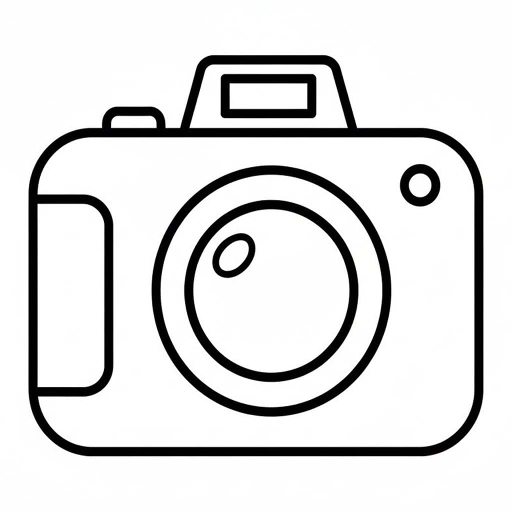 Nakreslete Fotoaparát omalovánka
