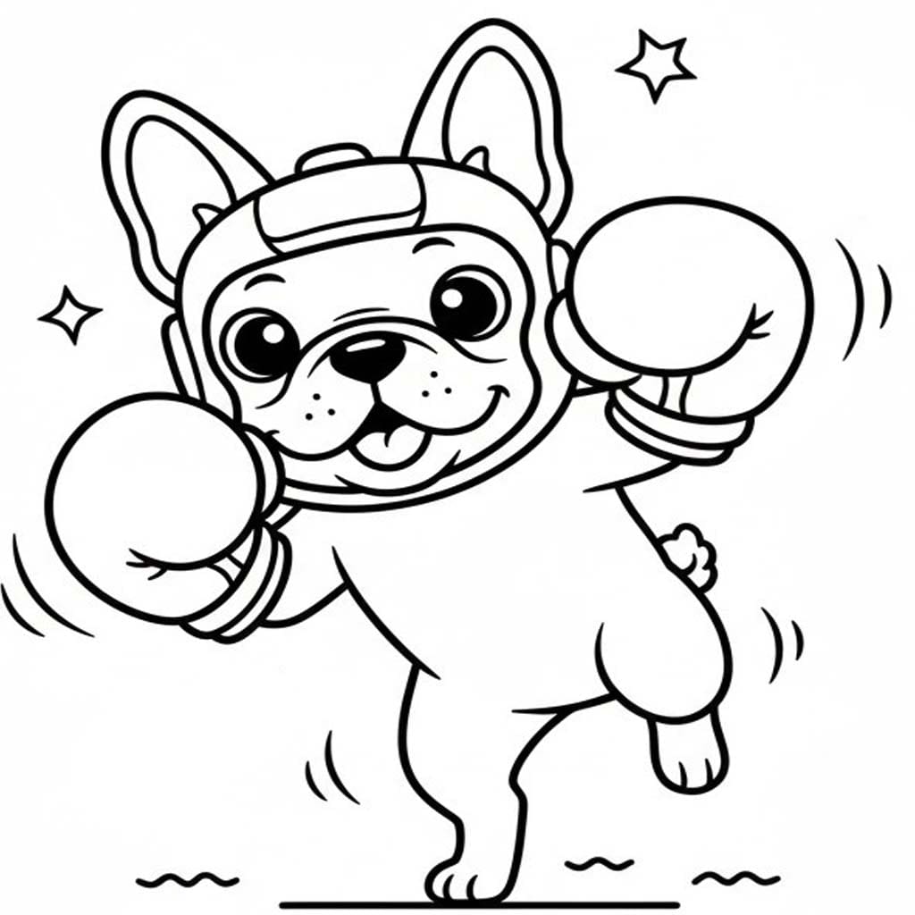 Nakreslete Francouzský Buldoček prostý omalovánka