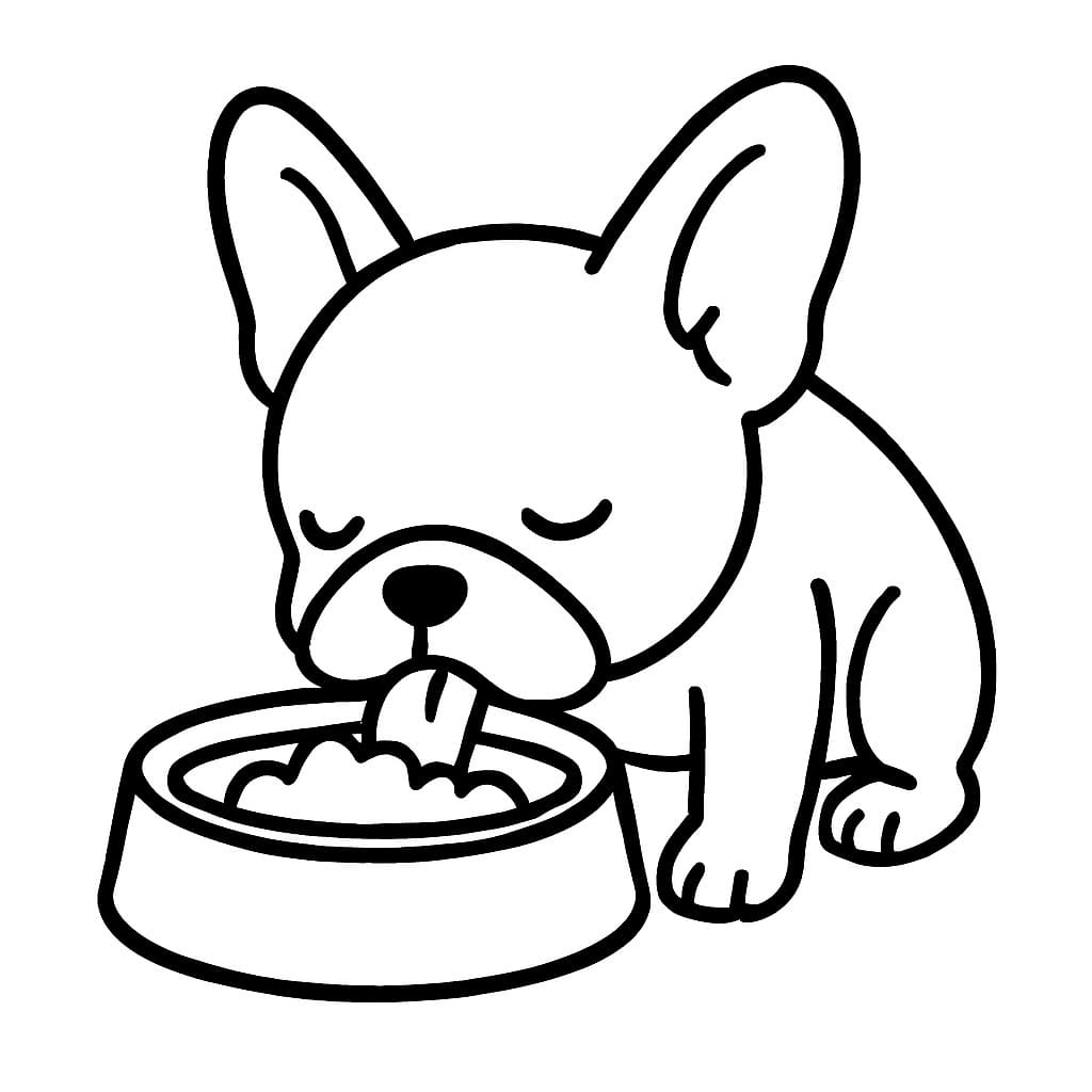 Nakreslete Francouzský Buldoček tisknutelné omalovánka