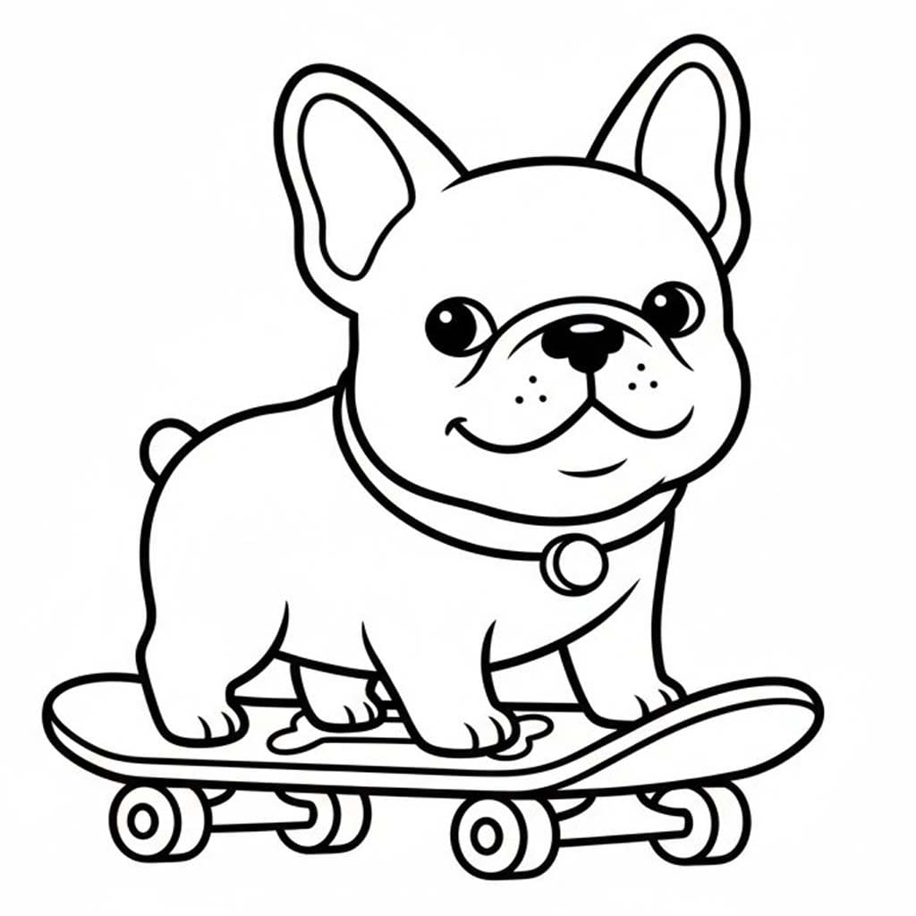 Nakreslete Francouzský Buldoček základní omalovánka