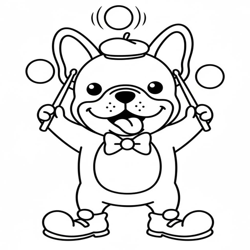 Nakreslete Francouzský Buldoček omalovánka