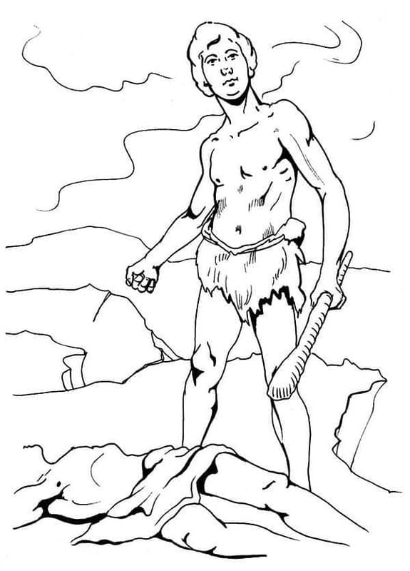 Nakreslete Kain a Ábel zdarma prostý tisknutelné omalovánka