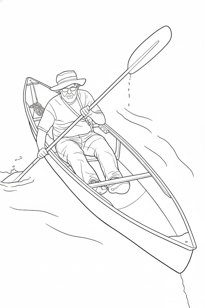 Nakreslete Kánoe pro děti omalovánka