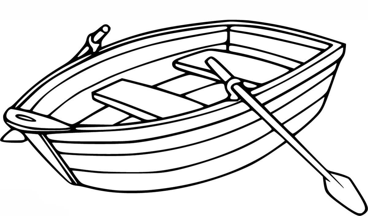 Nakreslete Kánoe prostý tisknutelné omalovánka