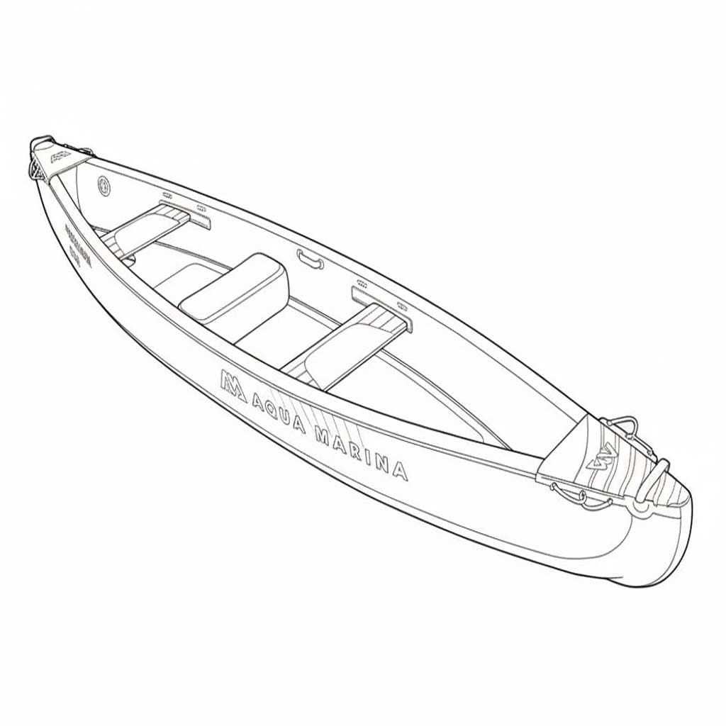 Nakreslete Kánoe tisknutelné pro děti omalovánka