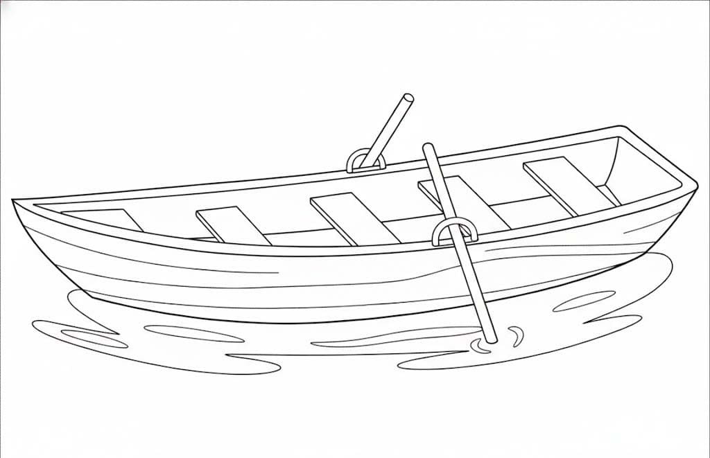 Nakreslete Kánoe tisknutelné omalovánka