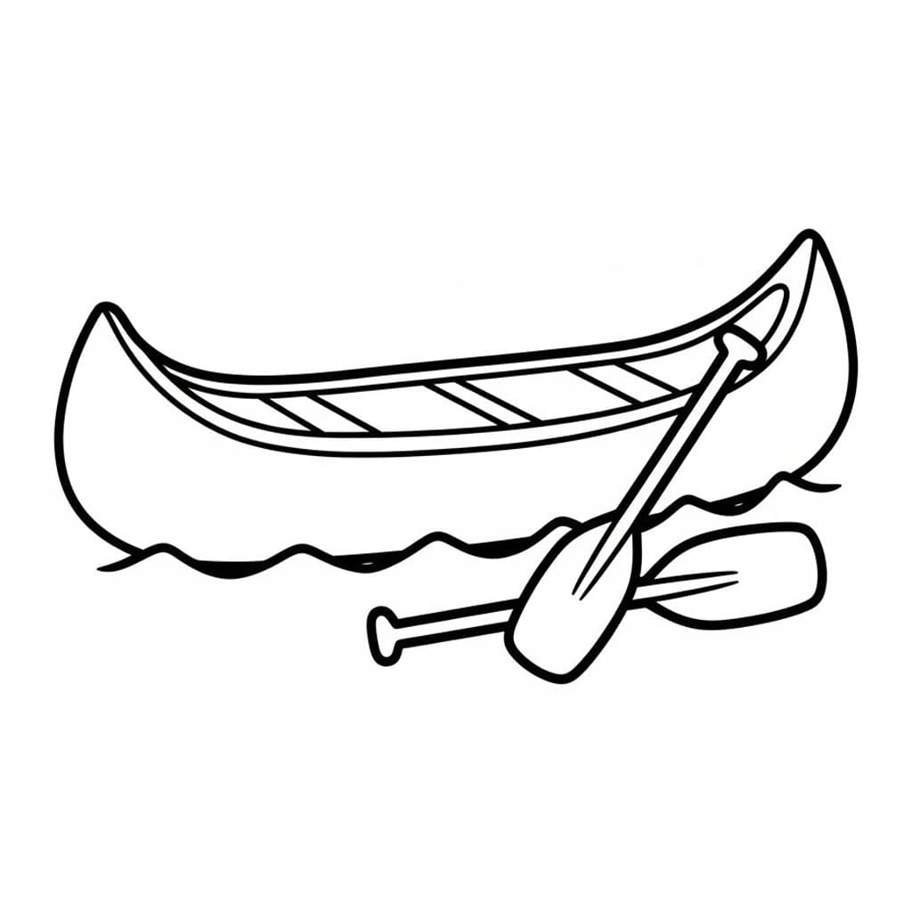 Nakreslete Kánoe základní tisknutelné omalovánka