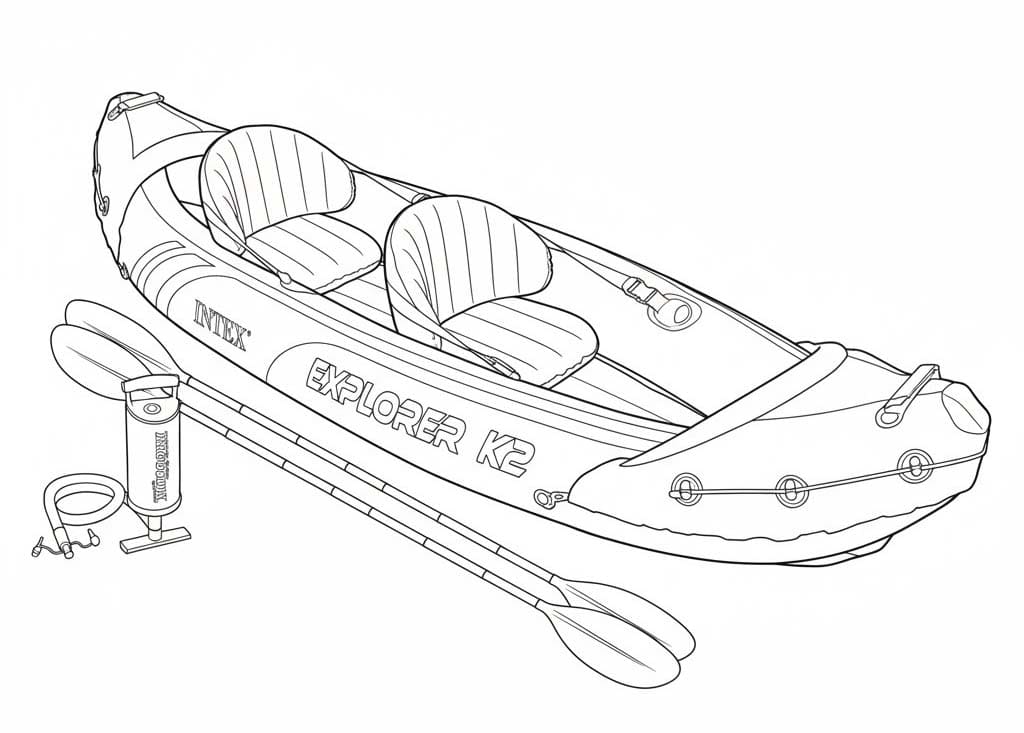 Nakreslete Kánoe zdarma pro děti omalovánka