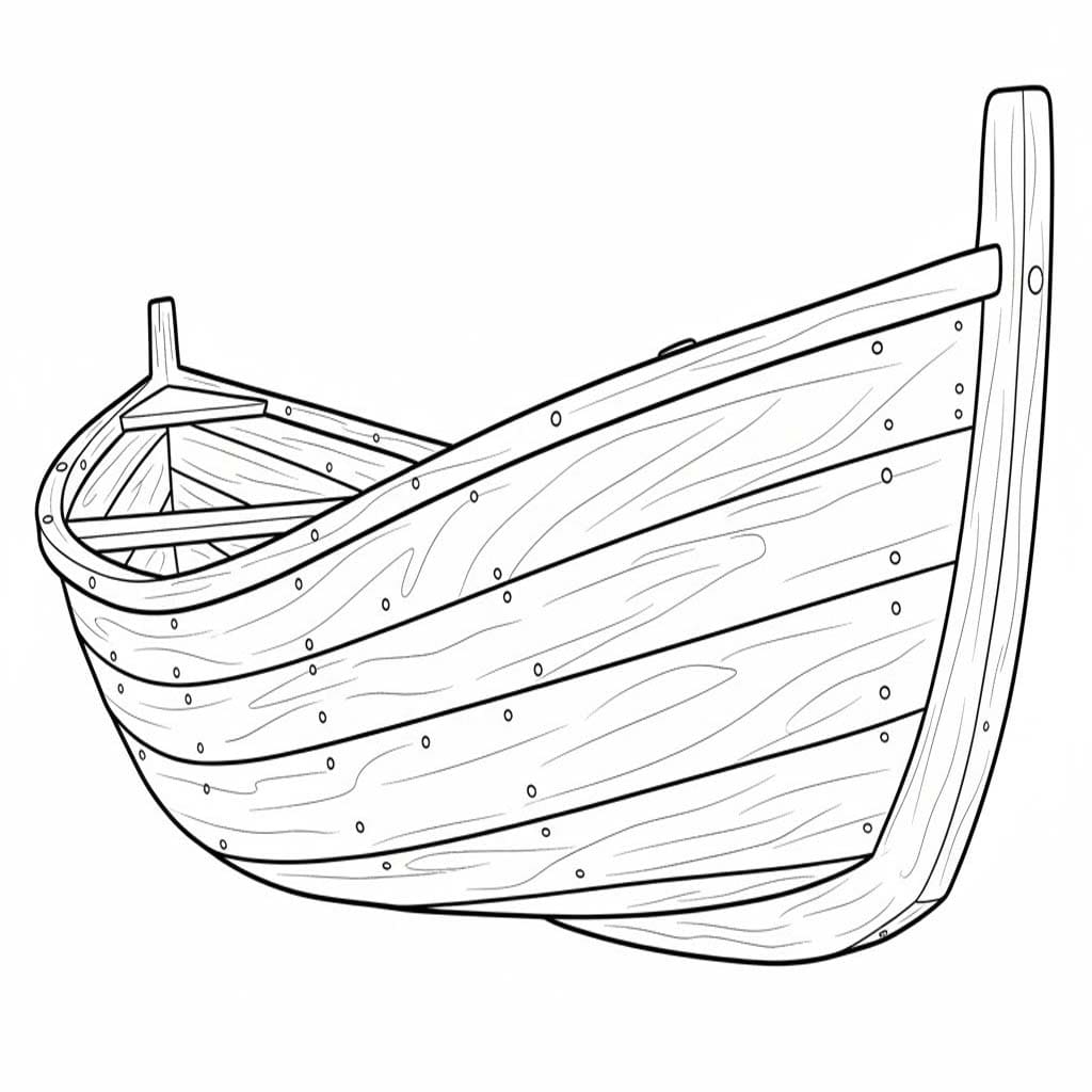 Nakreslete Kánoe zdarma základní tisknutelné omalovánka