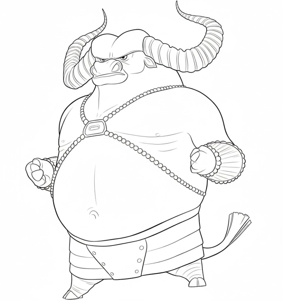 Nakreslete Kung Fu Panda snadný omalovánka