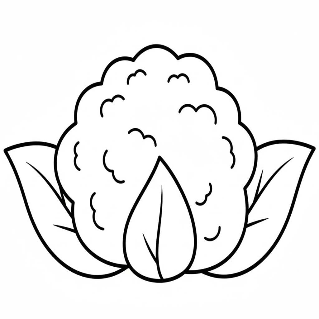 Nakreslete Květák k vytisknutí zdarma omalovánka