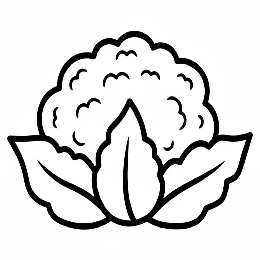 Nakreslete Květák k vytisknutí omalovánka