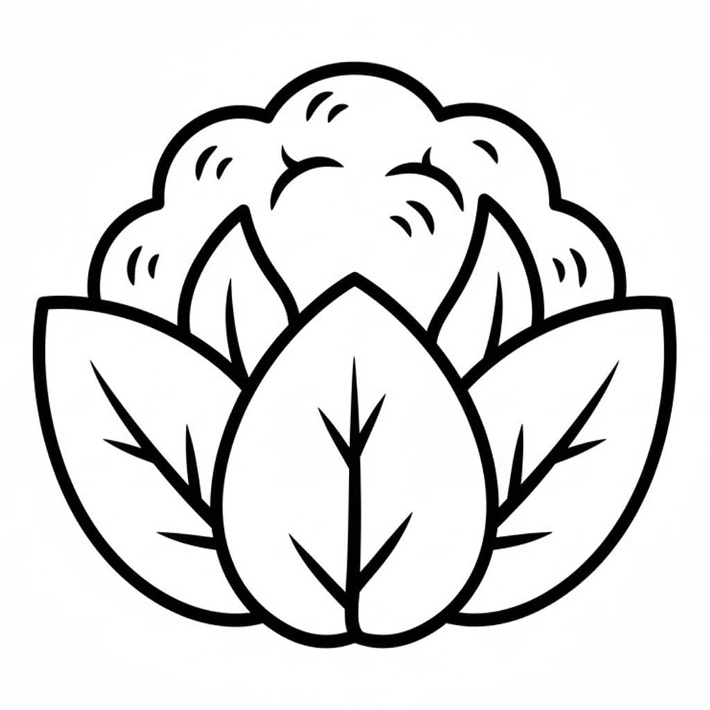 Nakreslete Květák snadný omalovánka