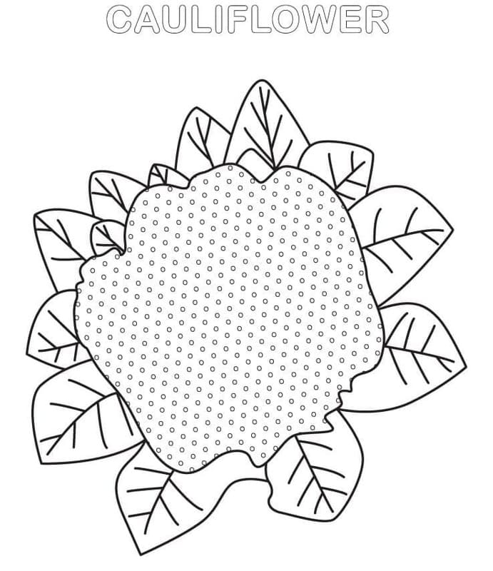 Nakreslete Květák tisknutelné omalovánka