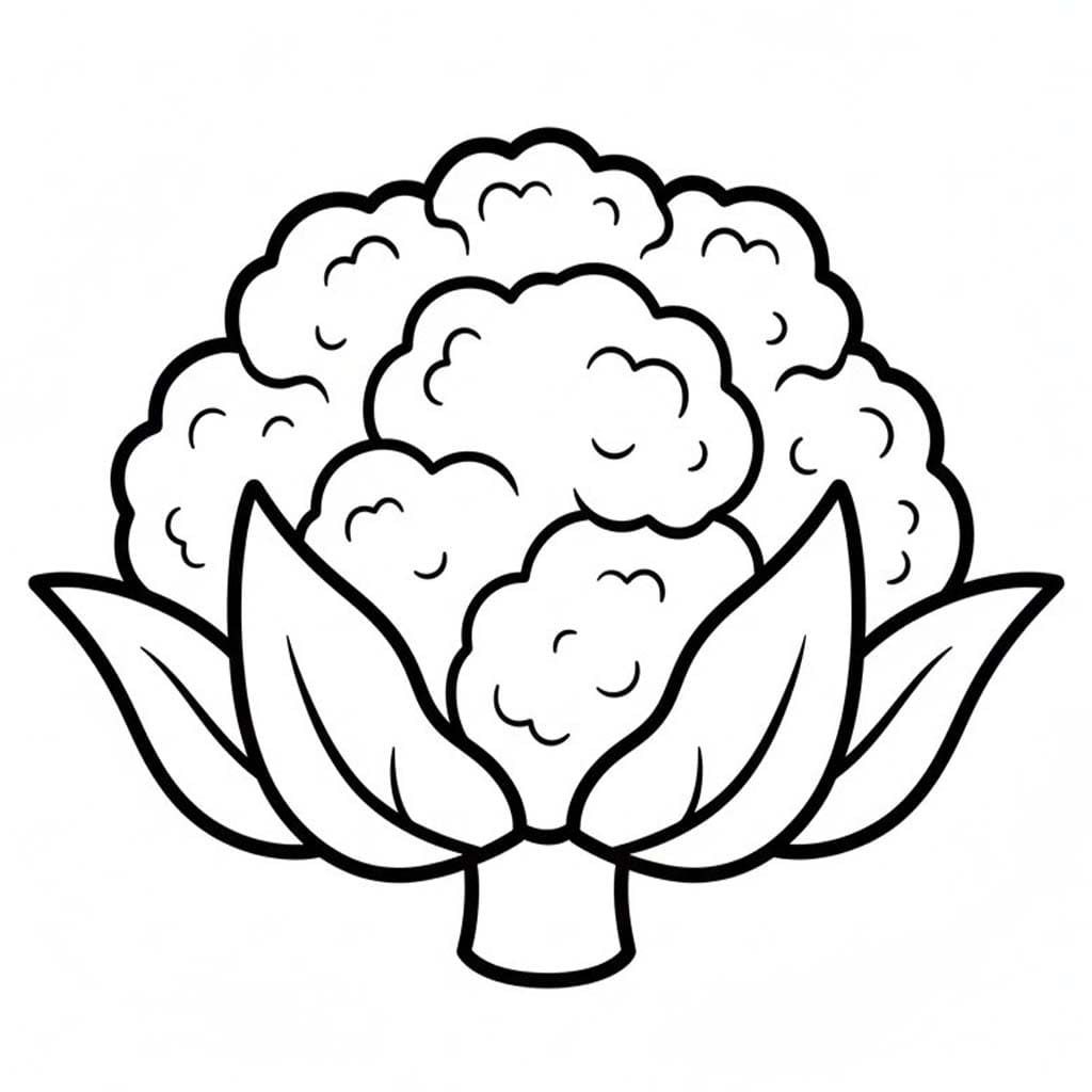 Nakreslete Květák omalovánka