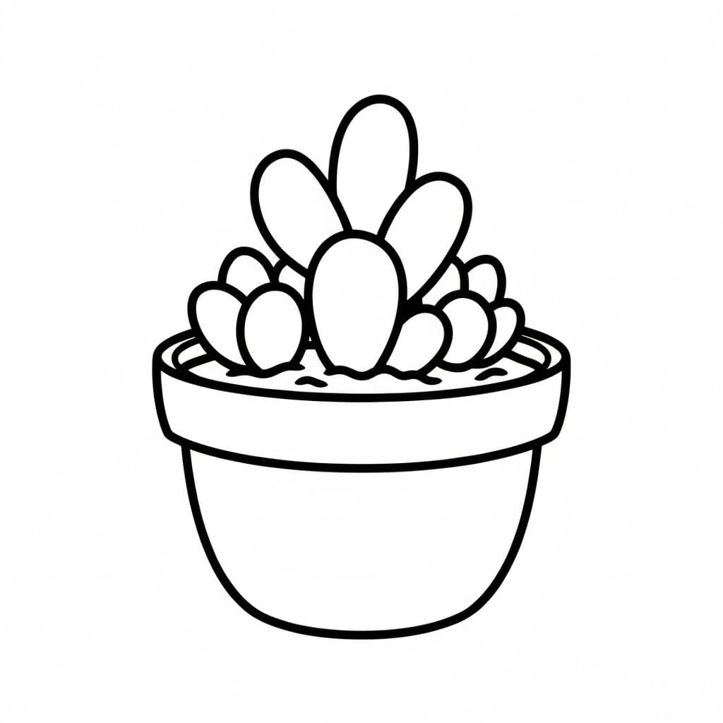 Nakreslete Květináč pro děti omalovánka