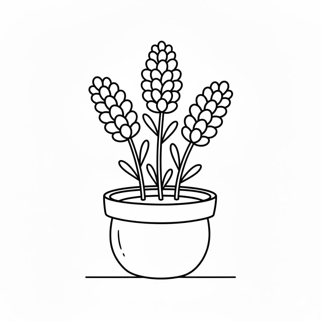 Nakreslete Květináč tisknutelné pro děti omalovánka