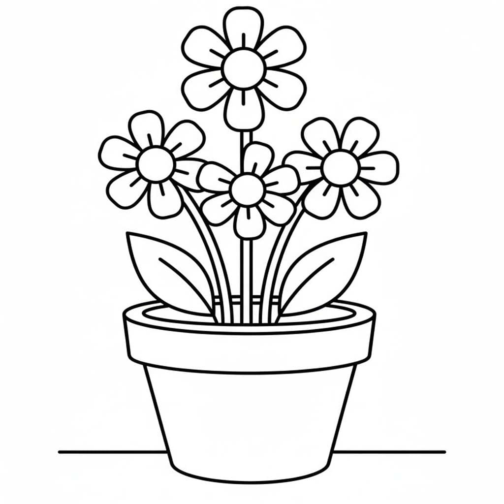 Květináč omalovánky