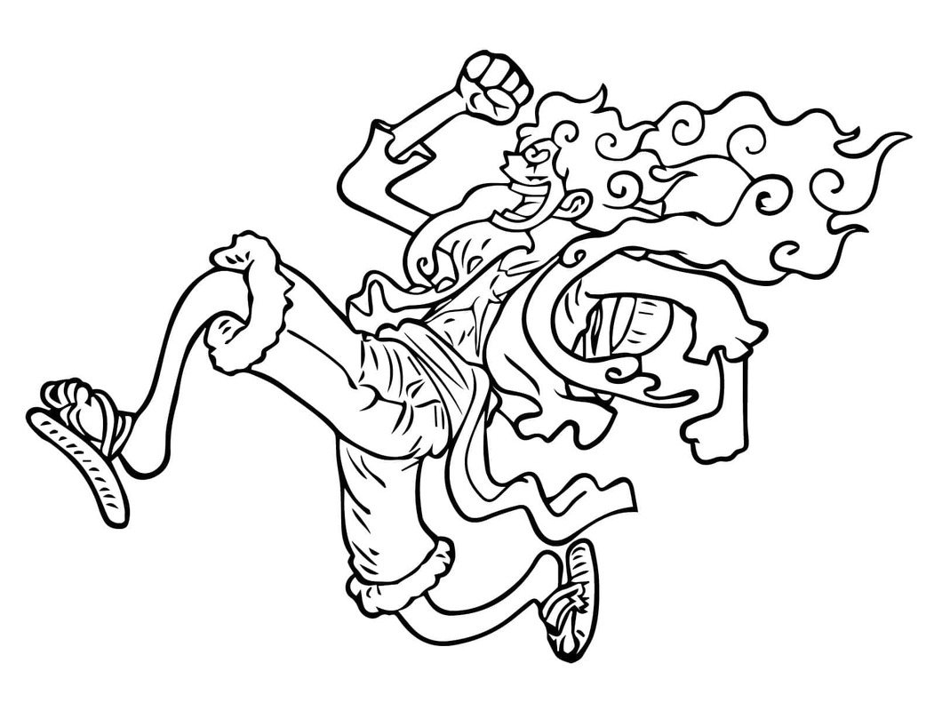 Nakreslete Luffy pro děti omalovánka