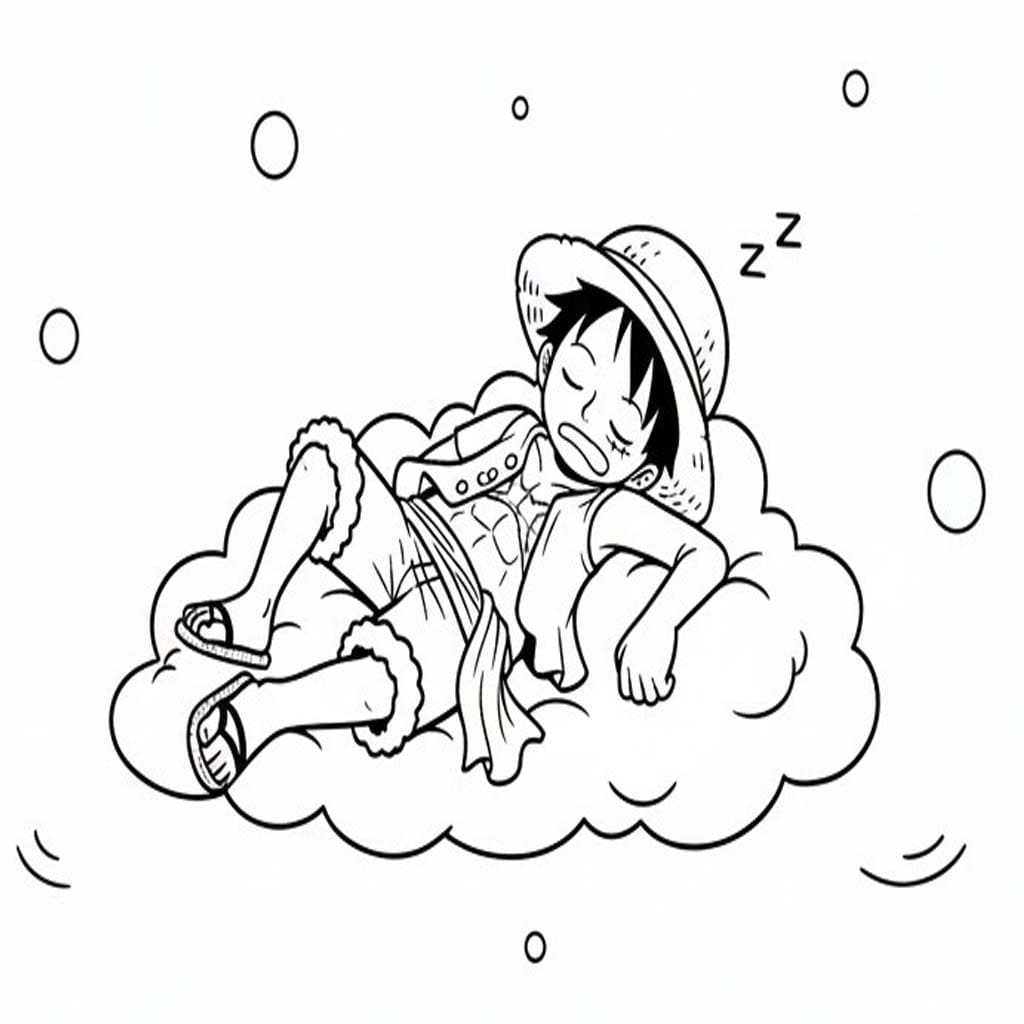 Nakreslete Luffy tisknutelné pro děti omalovánka