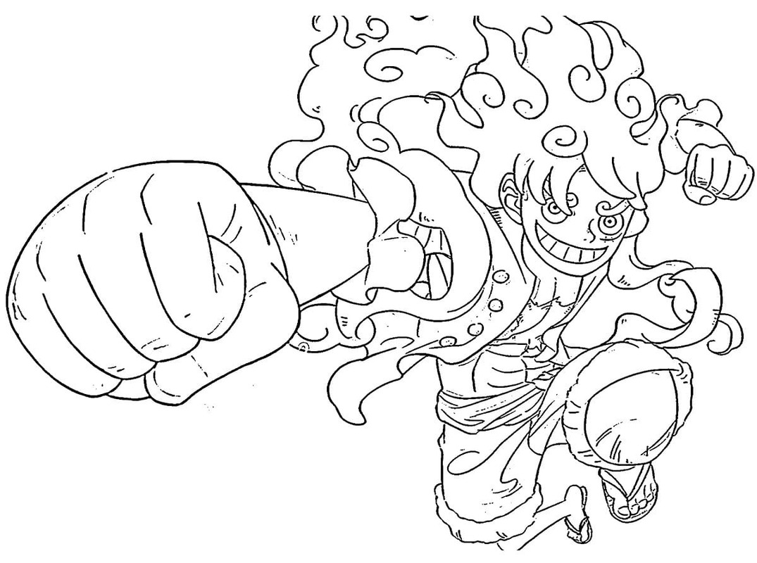 Nakreslete Luffy zdarma snadný tisknutelné omalovánka
