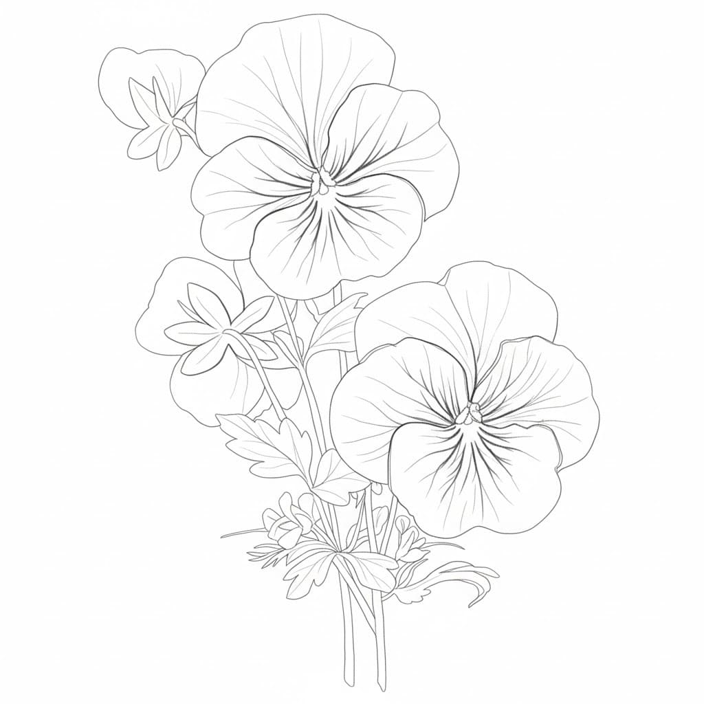 Nakreslete Maceška pro děti omalovánka