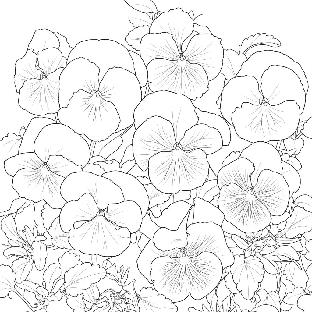 Nakreslete Maceška prostý omalovánka