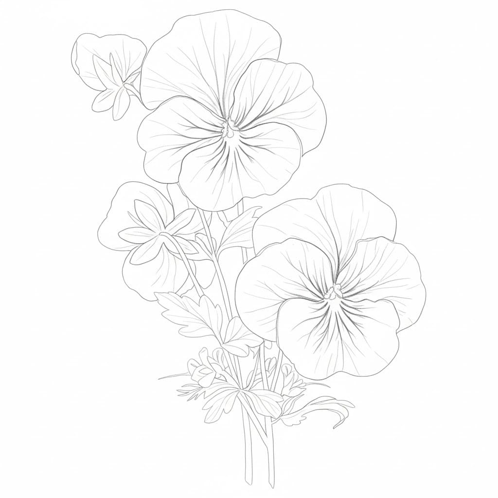 Nakreslete Maceška tisknutelné omalovánka