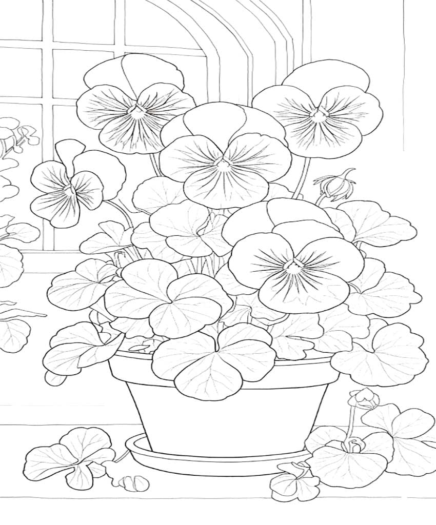 Nakreslete Maceška zdarma pro děti omalovánka