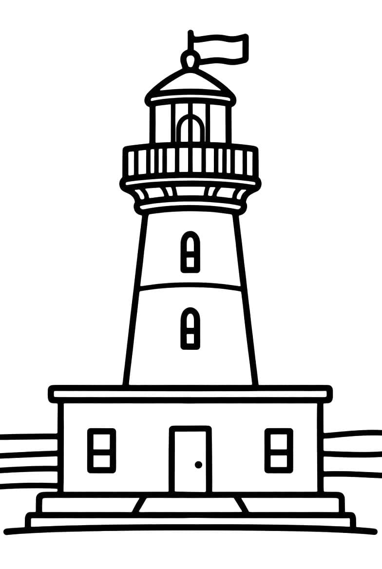 Nakreslete Maják pro děti omalovánka