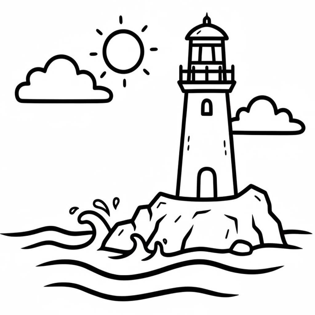 Nakreslete Maják omalovánka