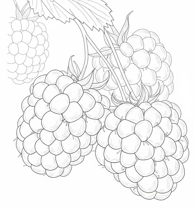 Nakreslete Malina k vytisknutí zdarma omalovánka