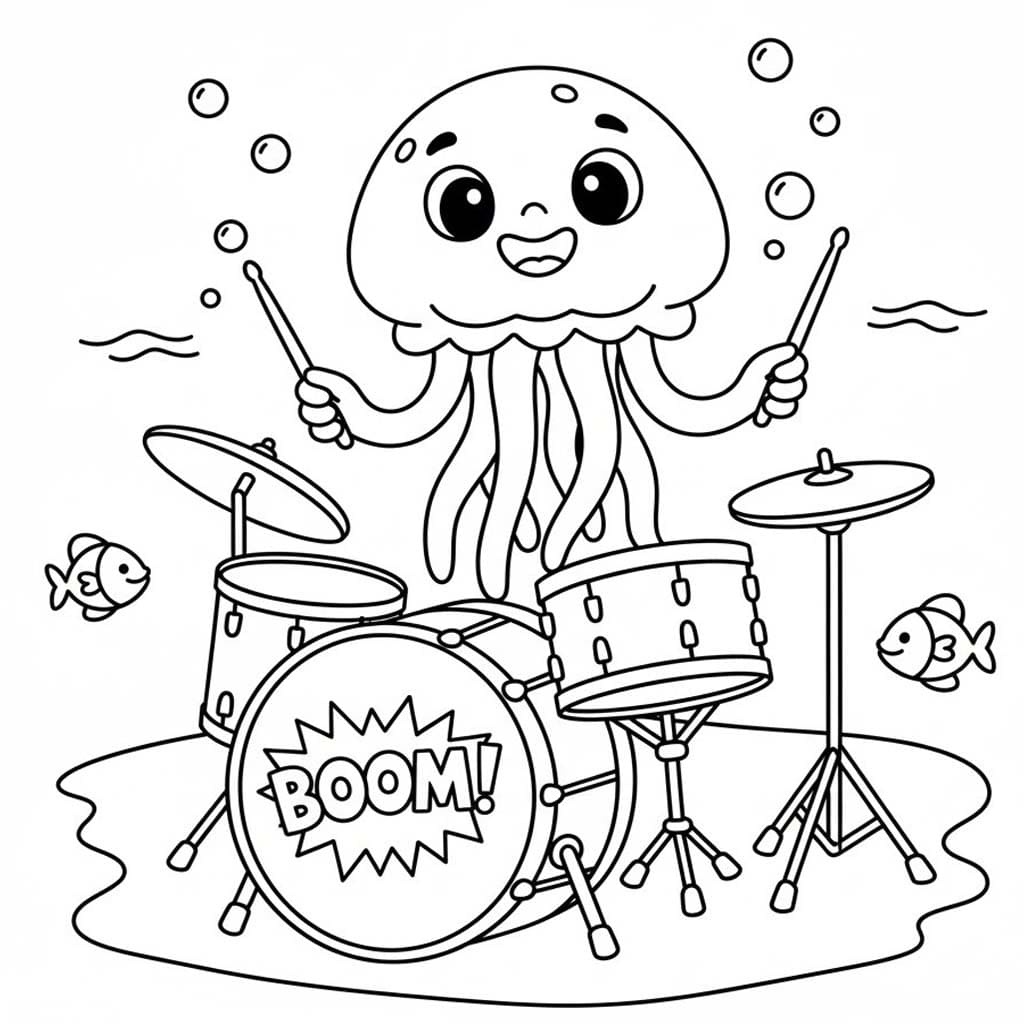 Nakreslete Medúza zdarma pro děti omalovánka