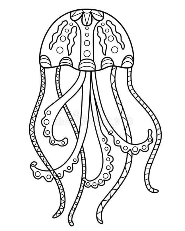 Nakreslete Medúza zdarma základní tisknutelné omalovánka