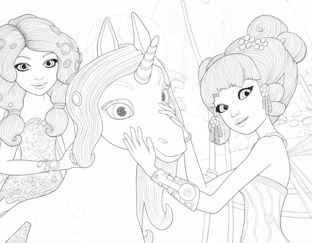 Nakreslete Mia a Já snadný omalovánka