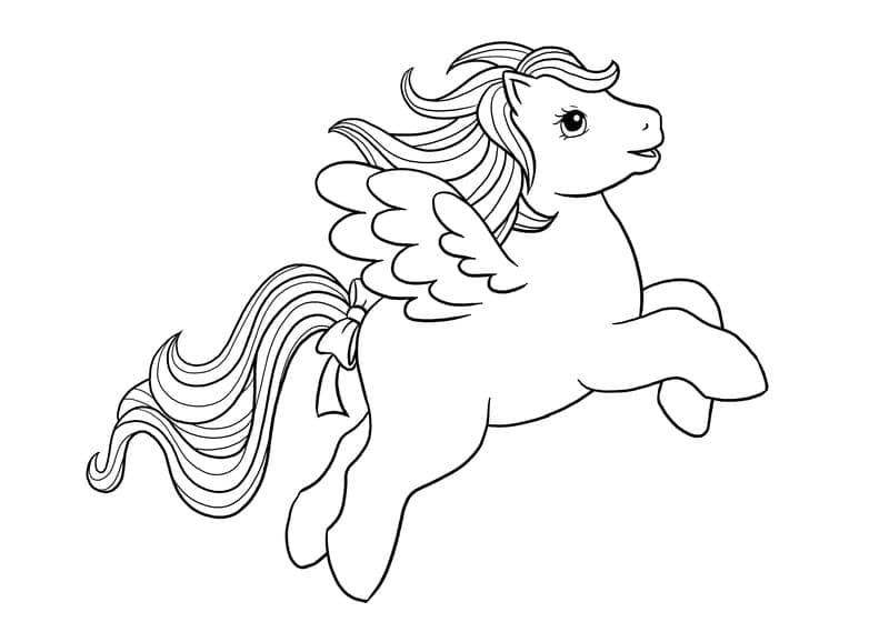 Nakreslete Pegas prostý tisknutelné omalovánka